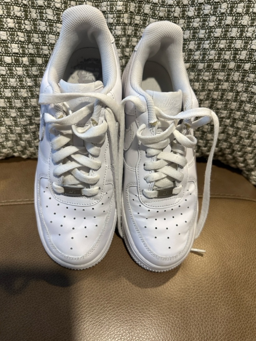 Nike Kids White Low-Top Lace-Up Sneakers